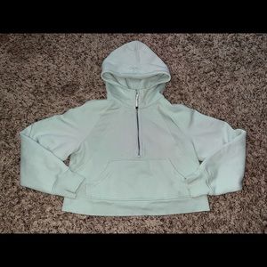 Lululemon DELICATE MINT XS/S Scuba Oversized Half-Zip Hoodie